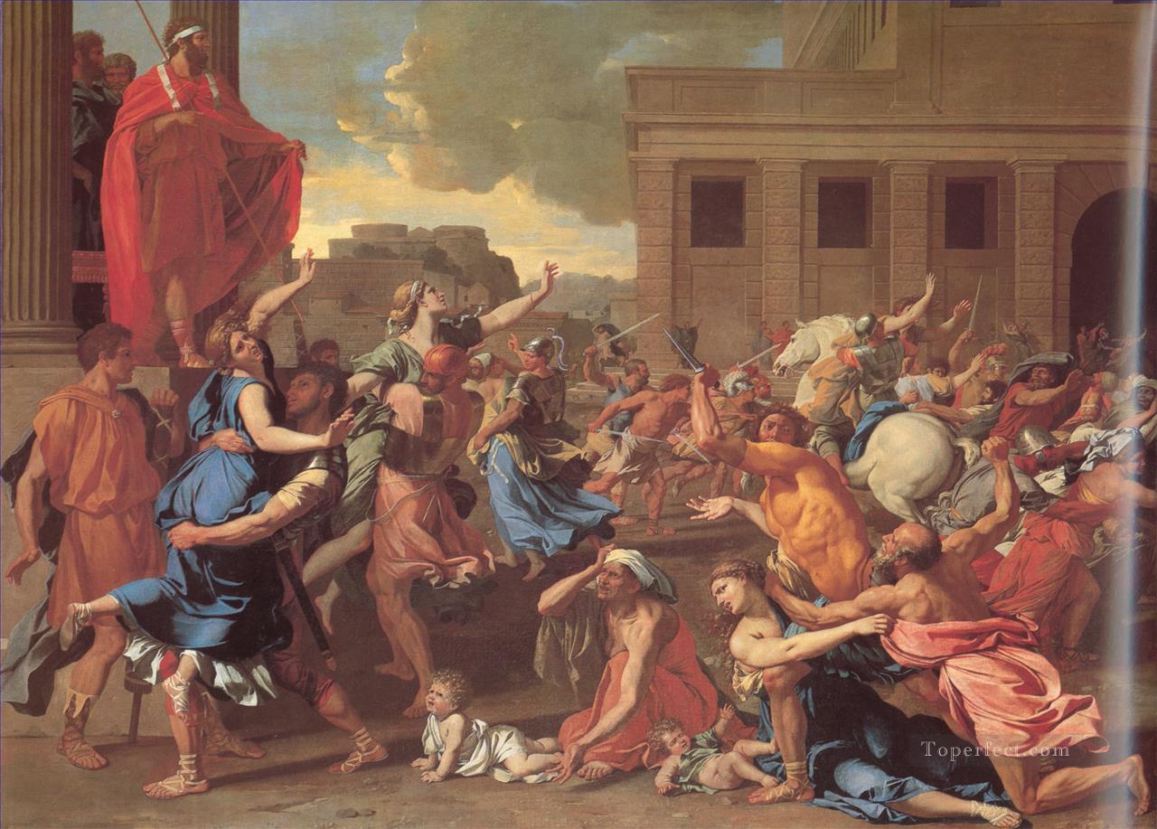 The Rape of the Sabine Women classical painter Nicolas Poussin Oil Paintings